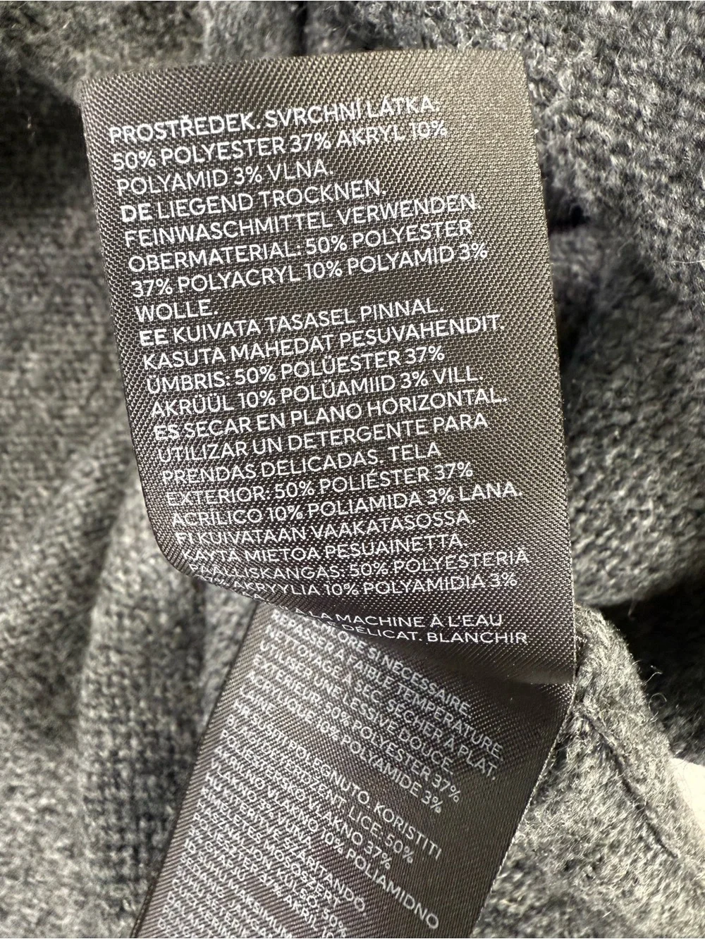 H&M Gray and White Fair Isle Turtleneck Sweater